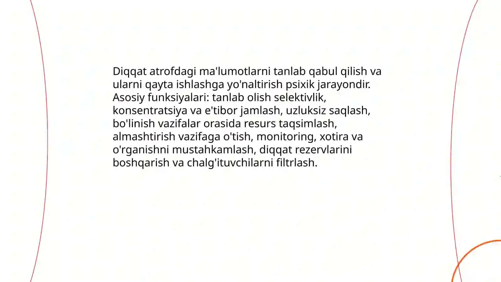 Diqqatning asosiy xususiyatlari 3