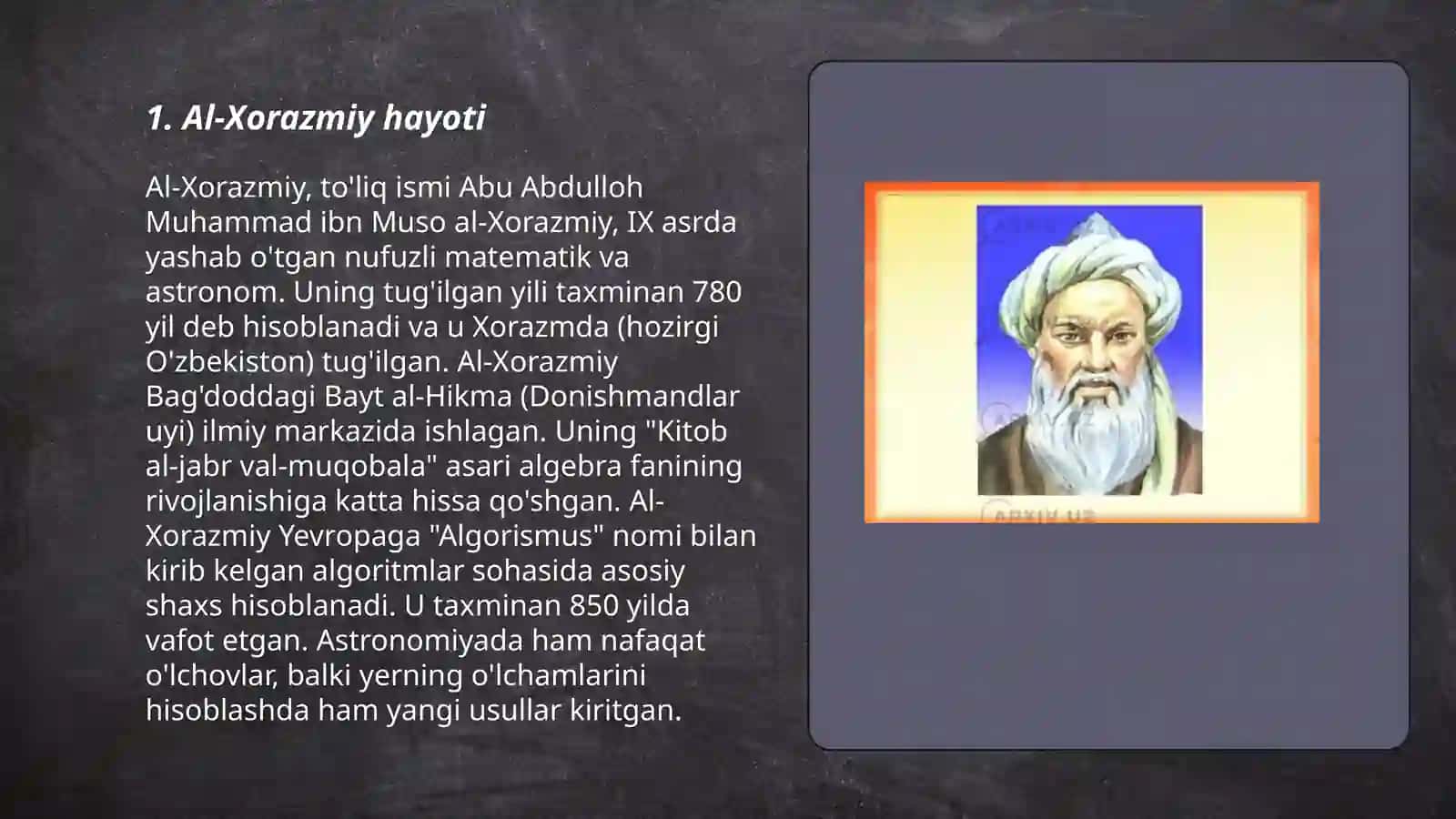Al-Xorazmiyning matematik merosi 3