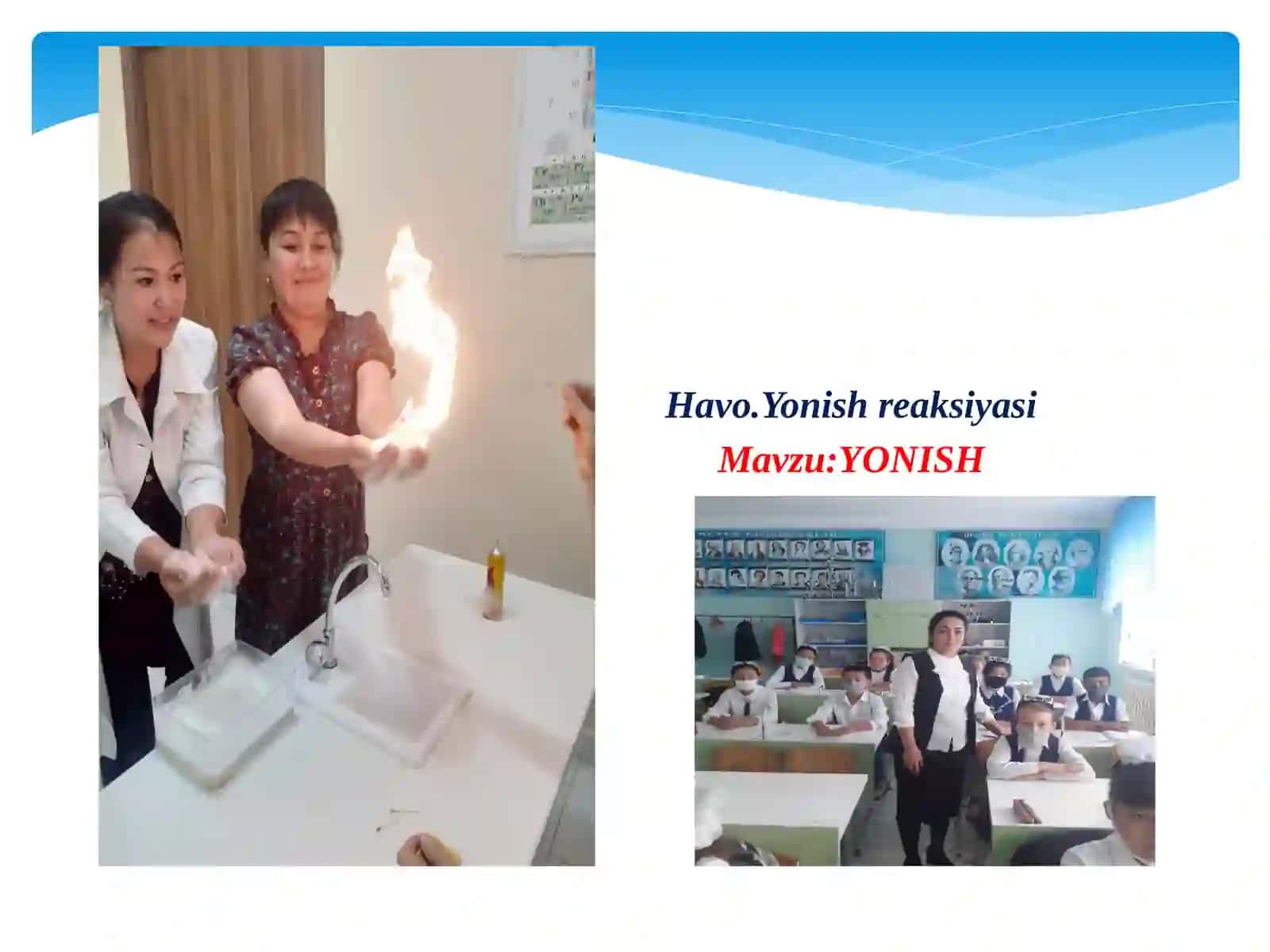7-sinf Kimyo fanidan Yonish mavzusida ochiq dars taqdimoti 3
