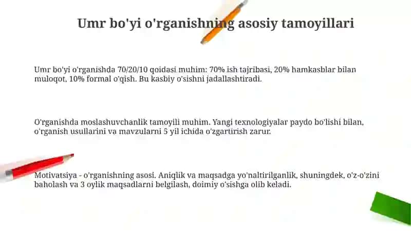 Uzluksiz ta'lim tamoyillari va global tendensiyalar 3