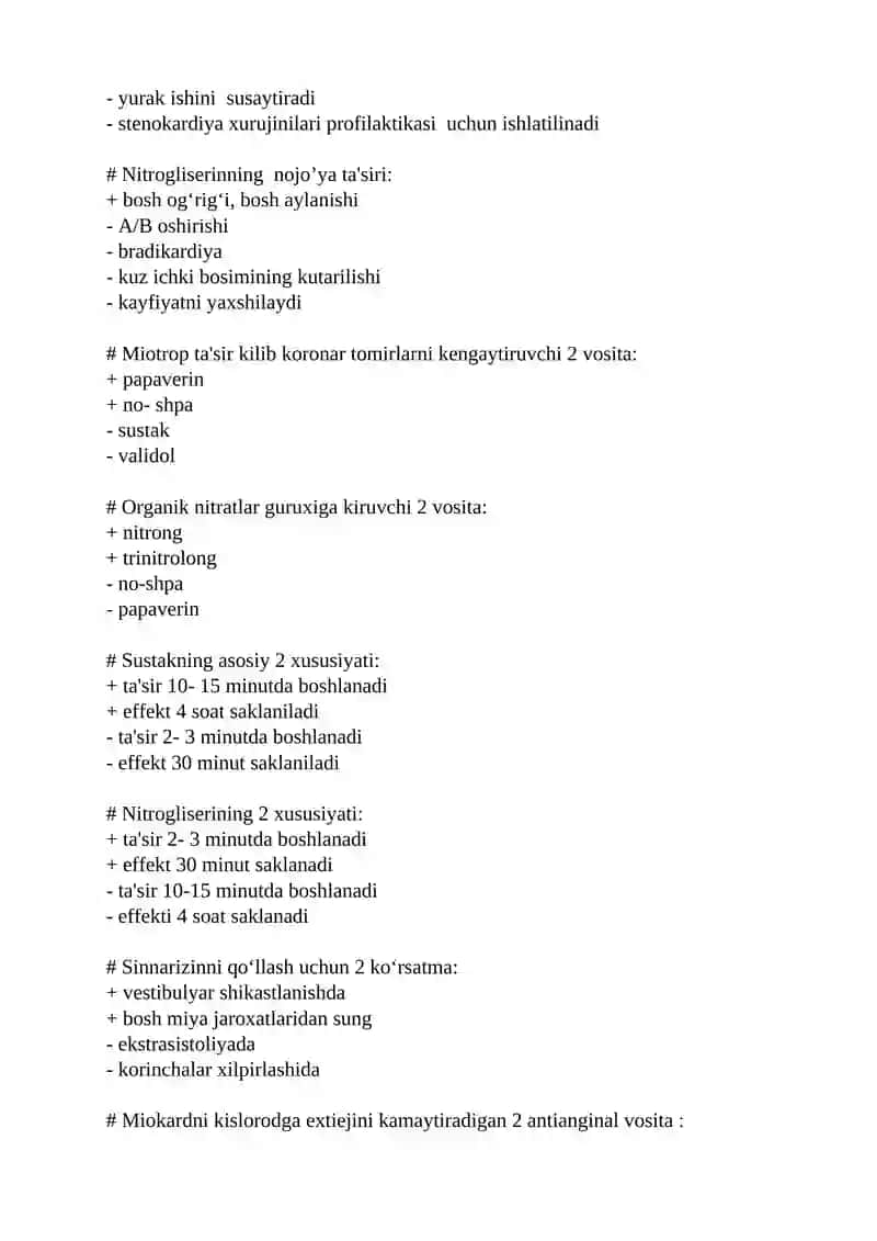 Nitrogliseringa xos xususiyat 3