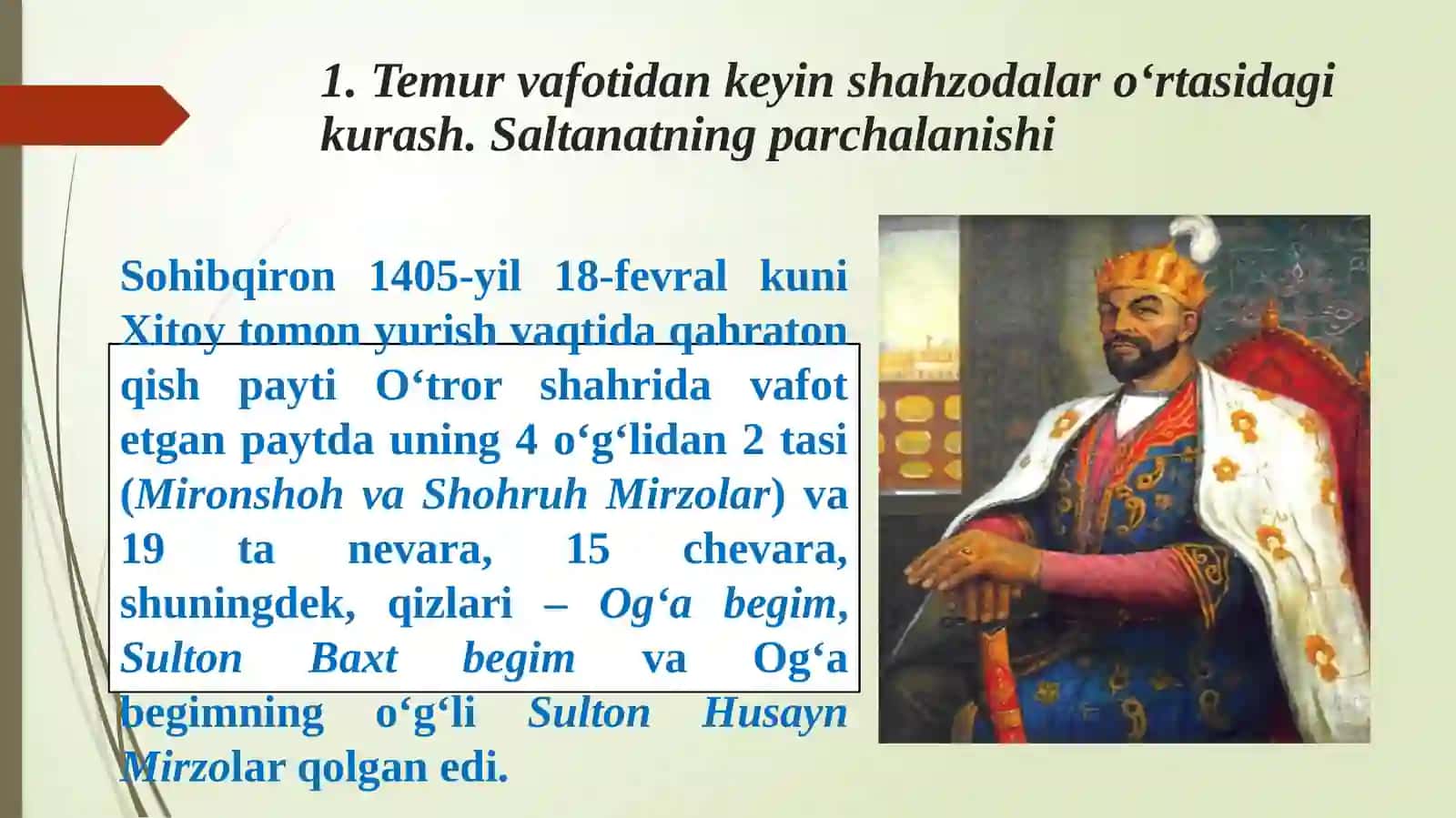 Temuriylardavrida Movarounnahr va Xuroson 3