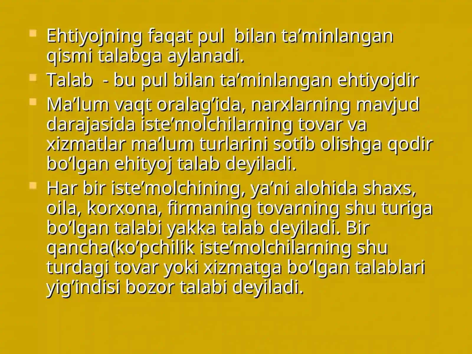 Talab va taklif 3