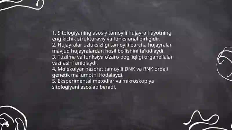 Sitologik yo'nalishdagi masalalarni mohiyati 3