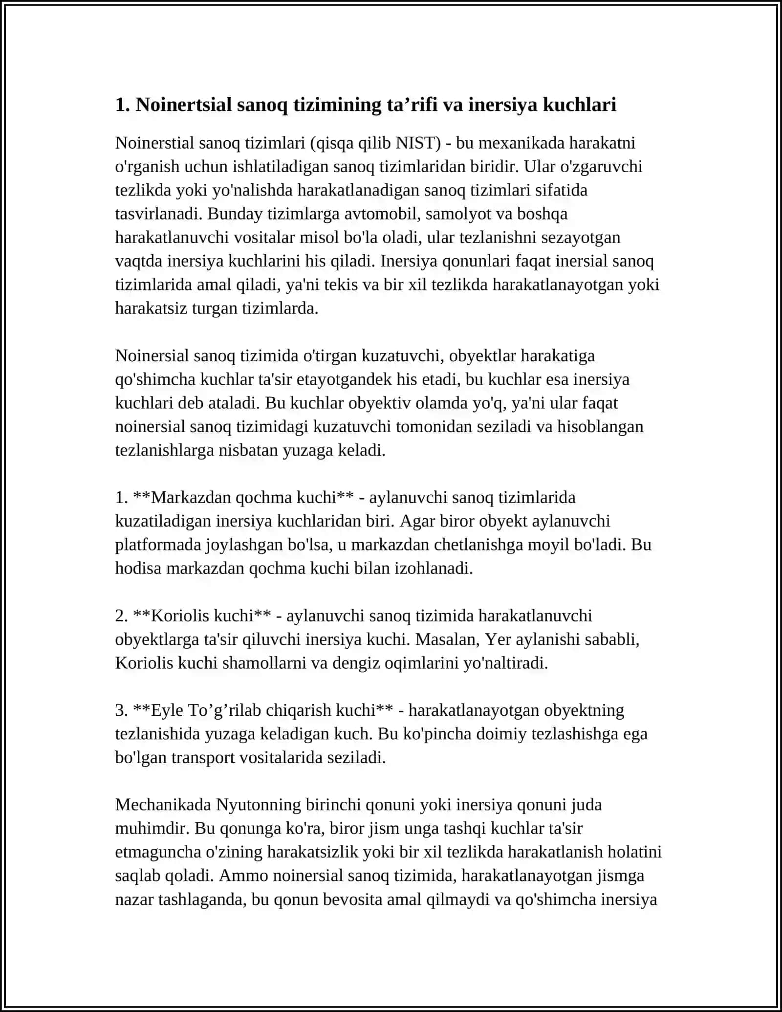 NOINERSIAL SANOQ TIZIMLARIDAGI INERSIYA KUCHLARI 3