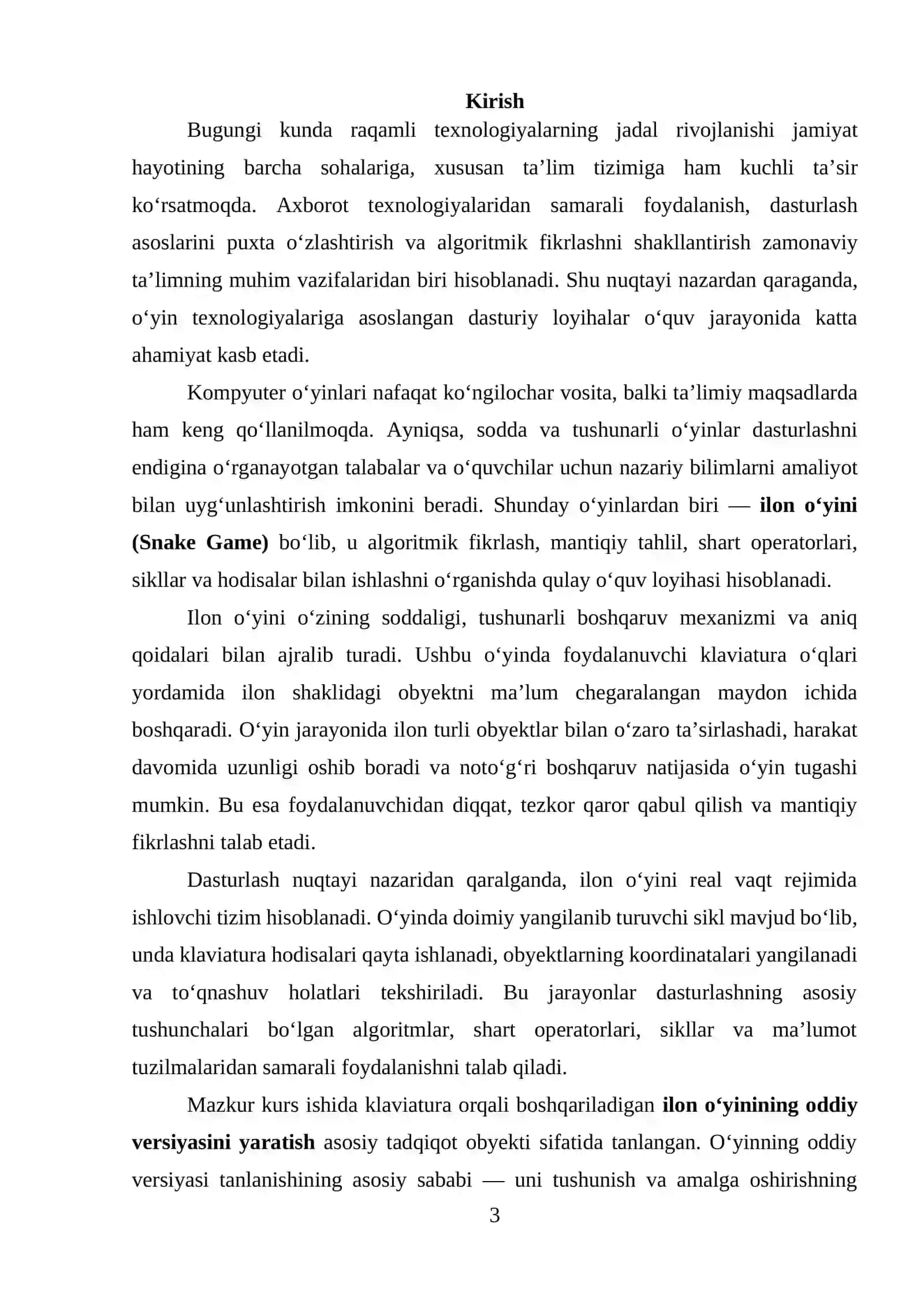 Ilon o‘yinining nazariy va texnik asoslari 3