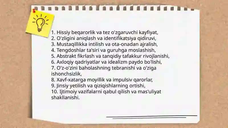 Oʻsmirlik davri psixologiyasi 3