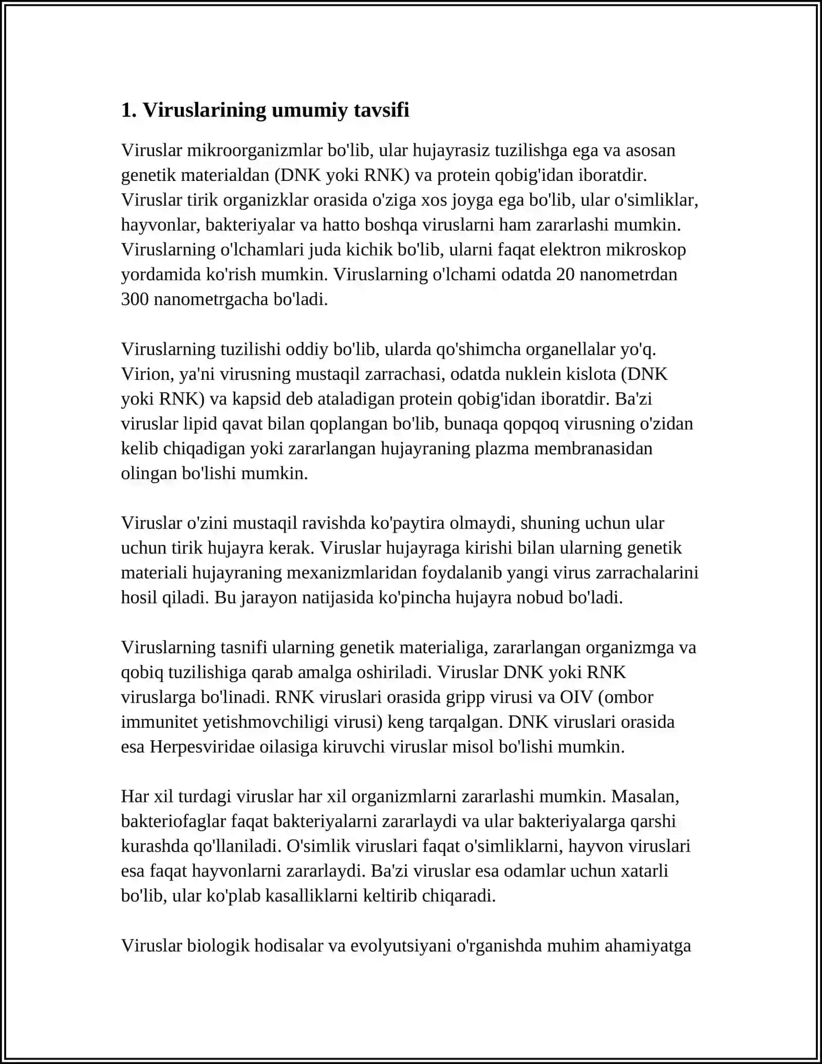 VIRUSLAR (VIROPHYTA) KOʻPAYISHI VA KLASSIFIKATSIYASI TURLARI 3