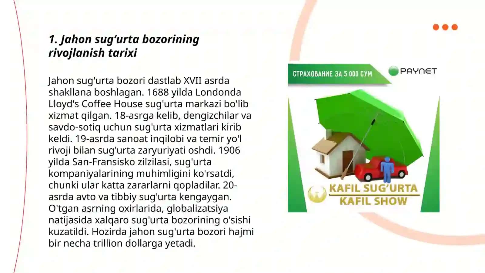 Jahon sug'urta bozori 3
