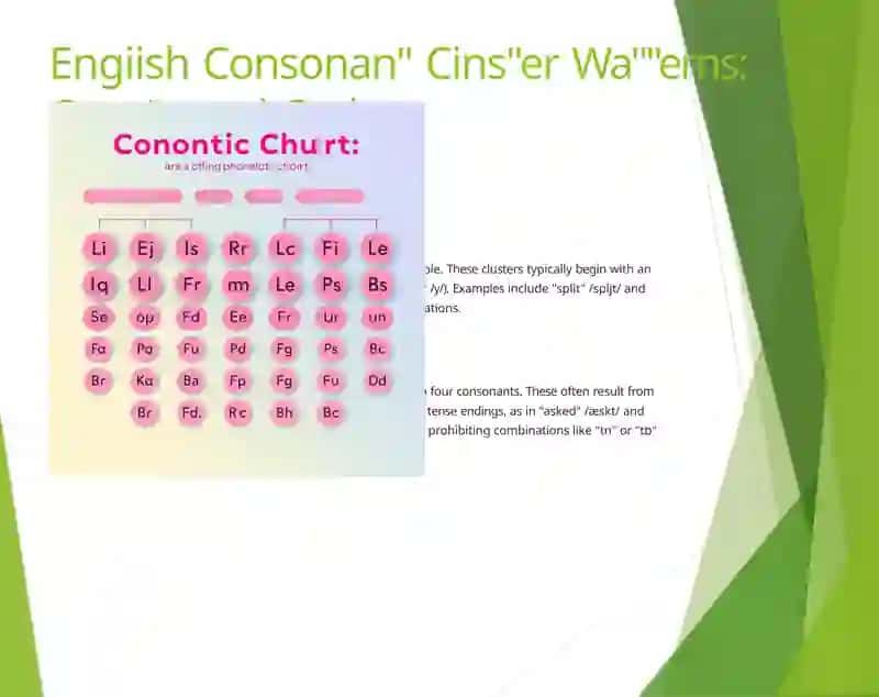 The Typology of Consonant Clusters in English and Native Languages 3