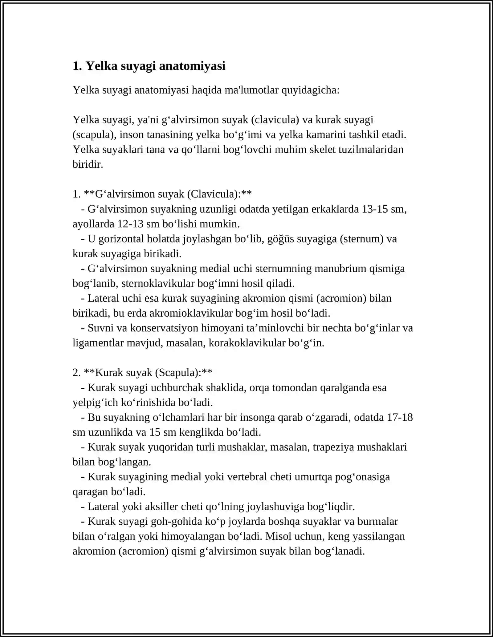 Yelka suyagi anatomiyasi 3