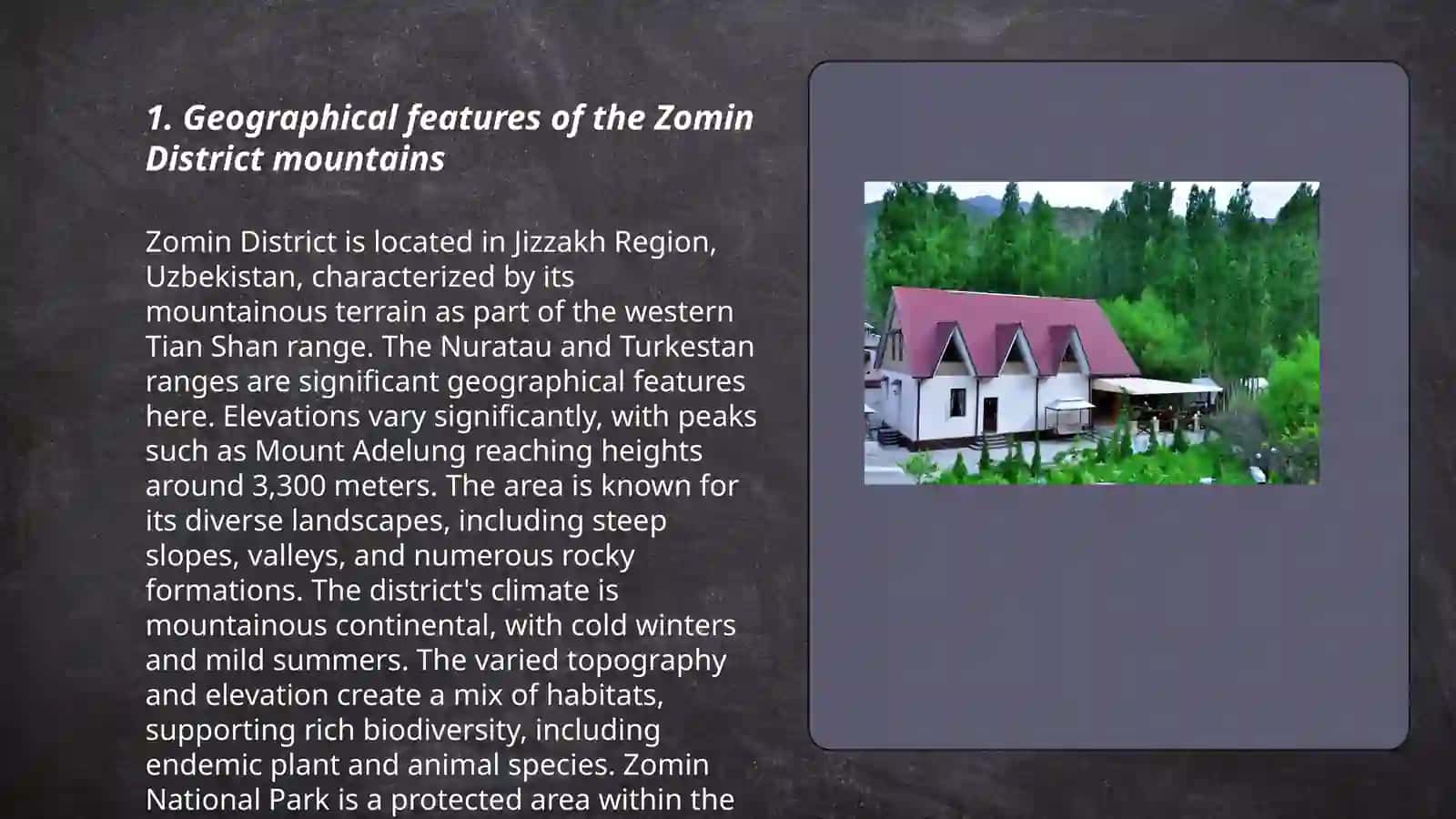 Jizzax region, Zomin district mountain villa 3