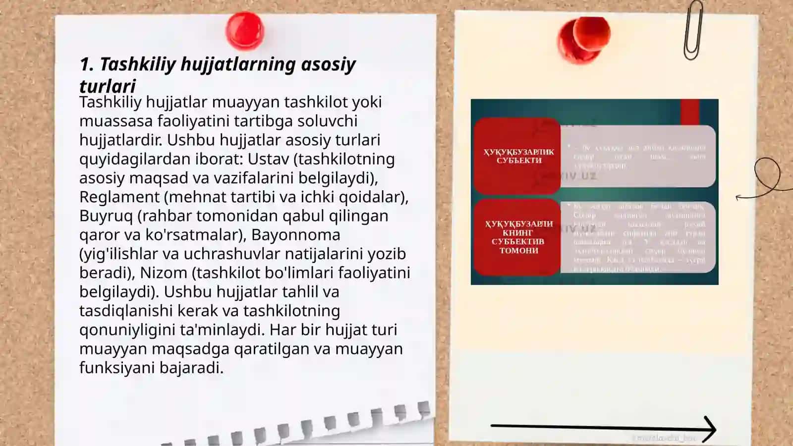 Tashkiliy hujjatlar va ularning turlari guvohnoma, nizom 3