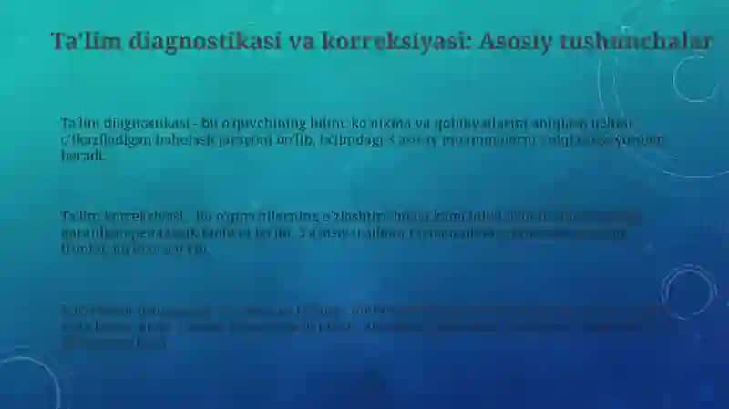 Ta'lim diagnostikasi va korreksiyasi 3