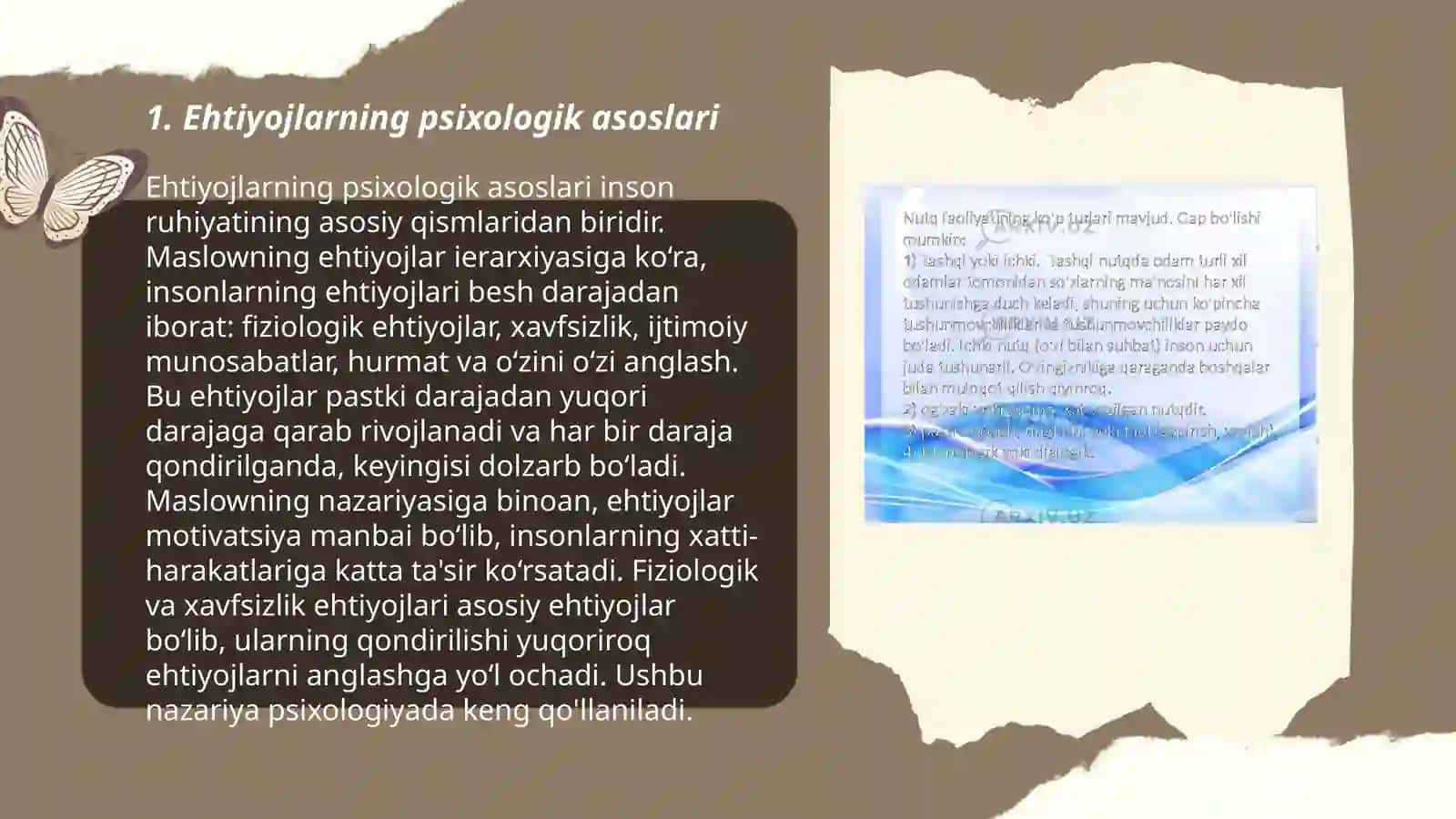 Ehtiyoj va qiziqishlarning psixologik tasnifi 3