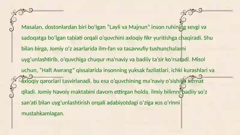 "Xamsat il-mutahhayirin" da Abdurahmon Jomiy siymosi 3