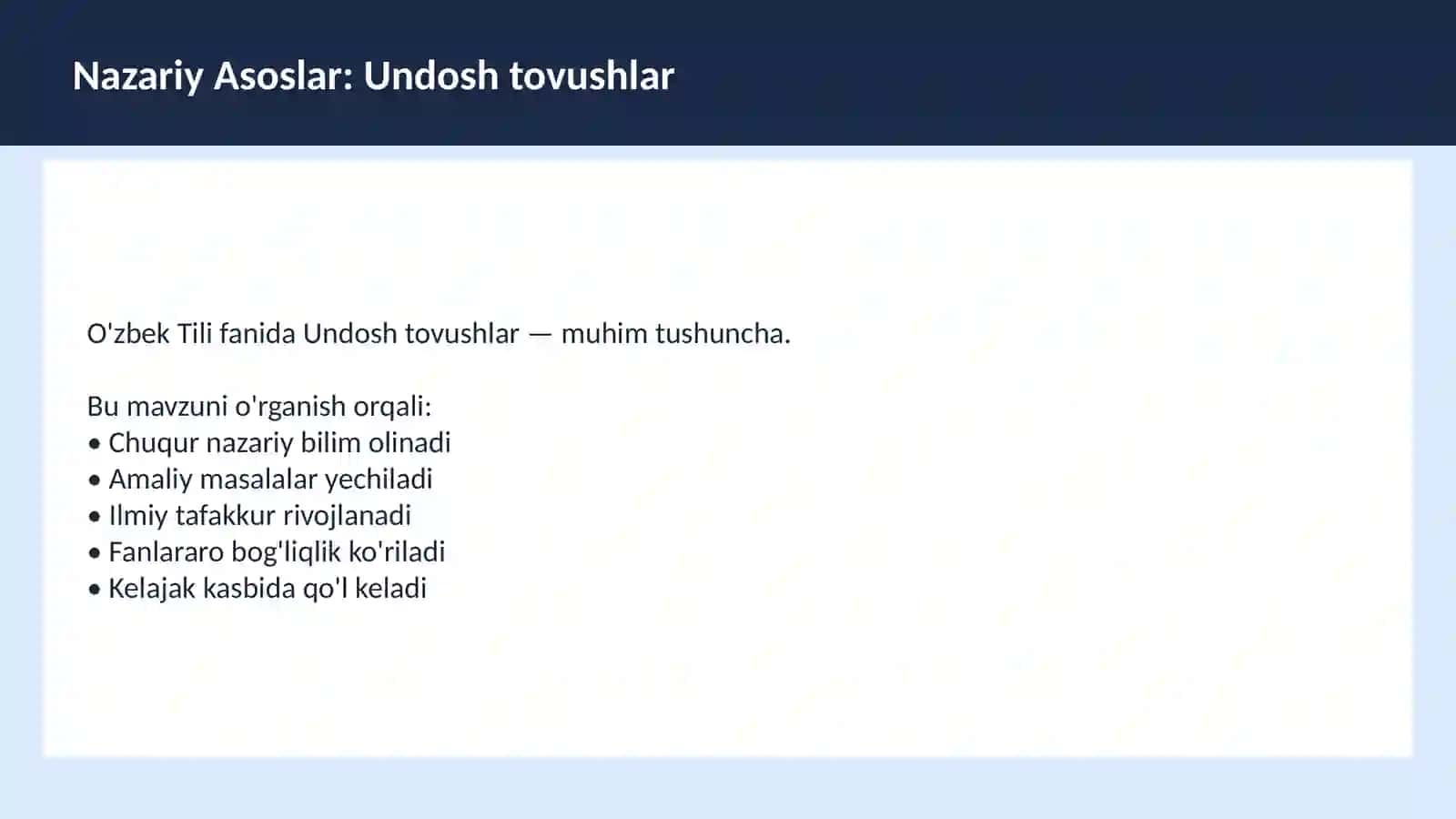 O'ZBEK TILI Fonetika asoslari 3