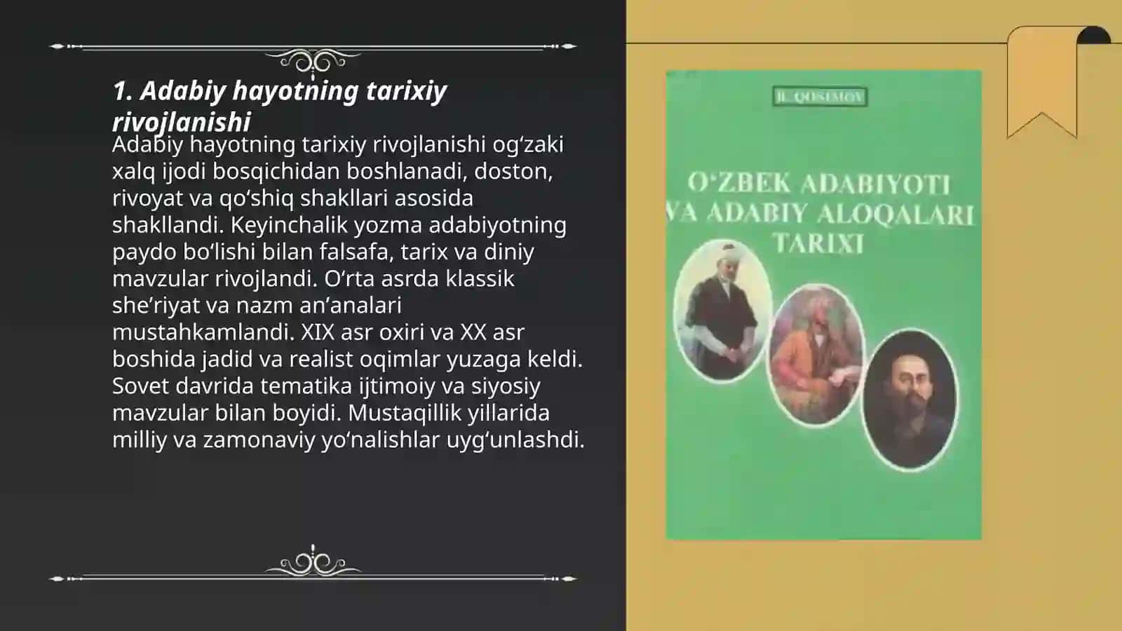 Adabiy hayot va jarayon 3