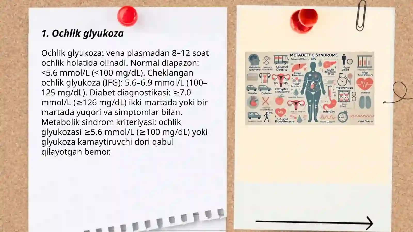 Metabolik sindromda labarator instrumental koʻrsatkichlar 3
