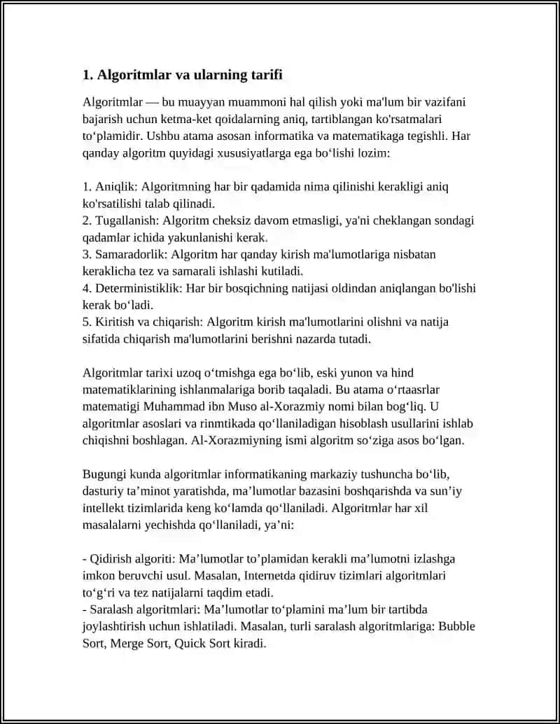 ALGORITMLAR. ALGORITMLARNING TURLARI VA ULARNI PYTHON’DA IFODALASH 3