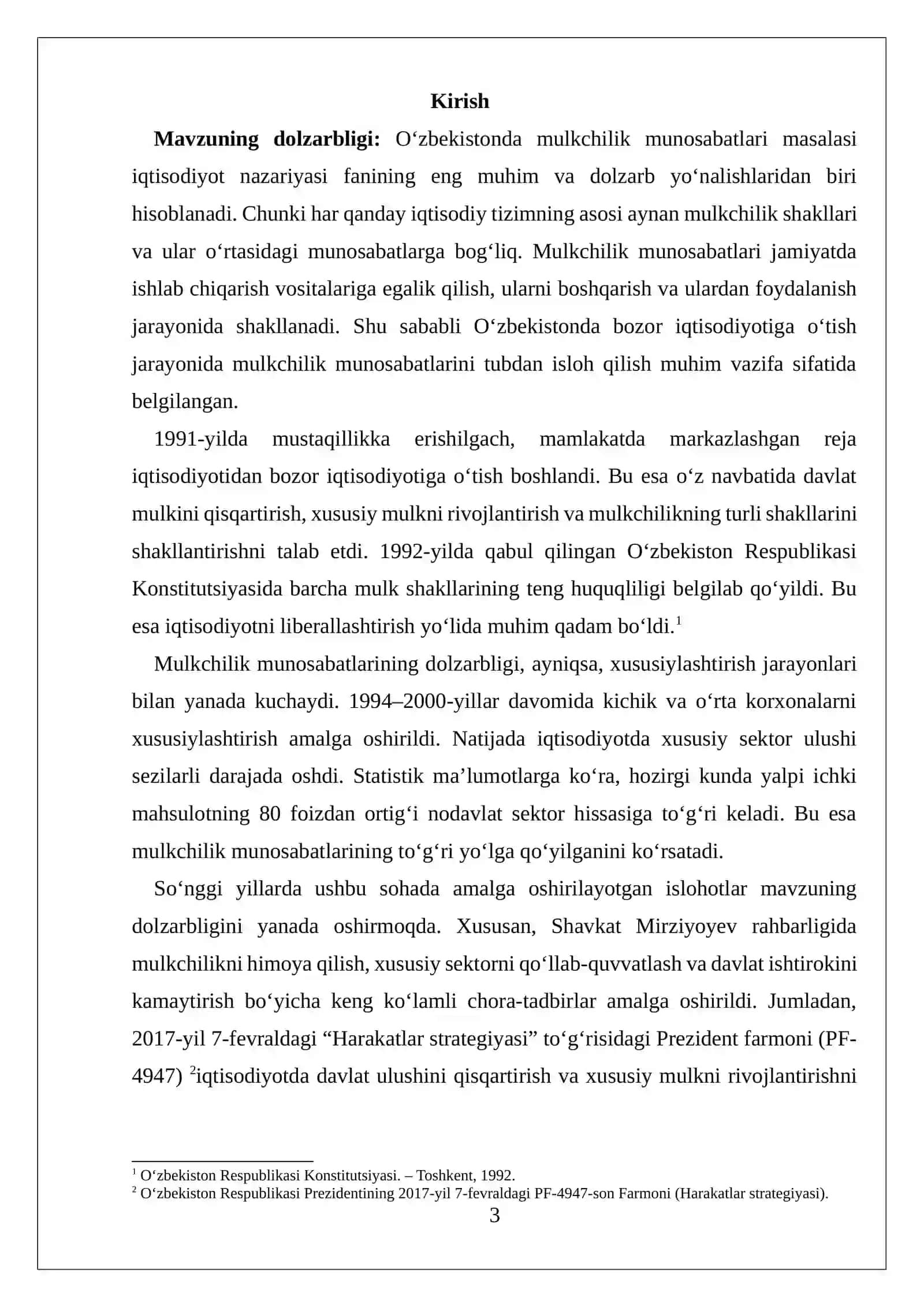 O’zbekistonda mulkchilik munosabatlari 3