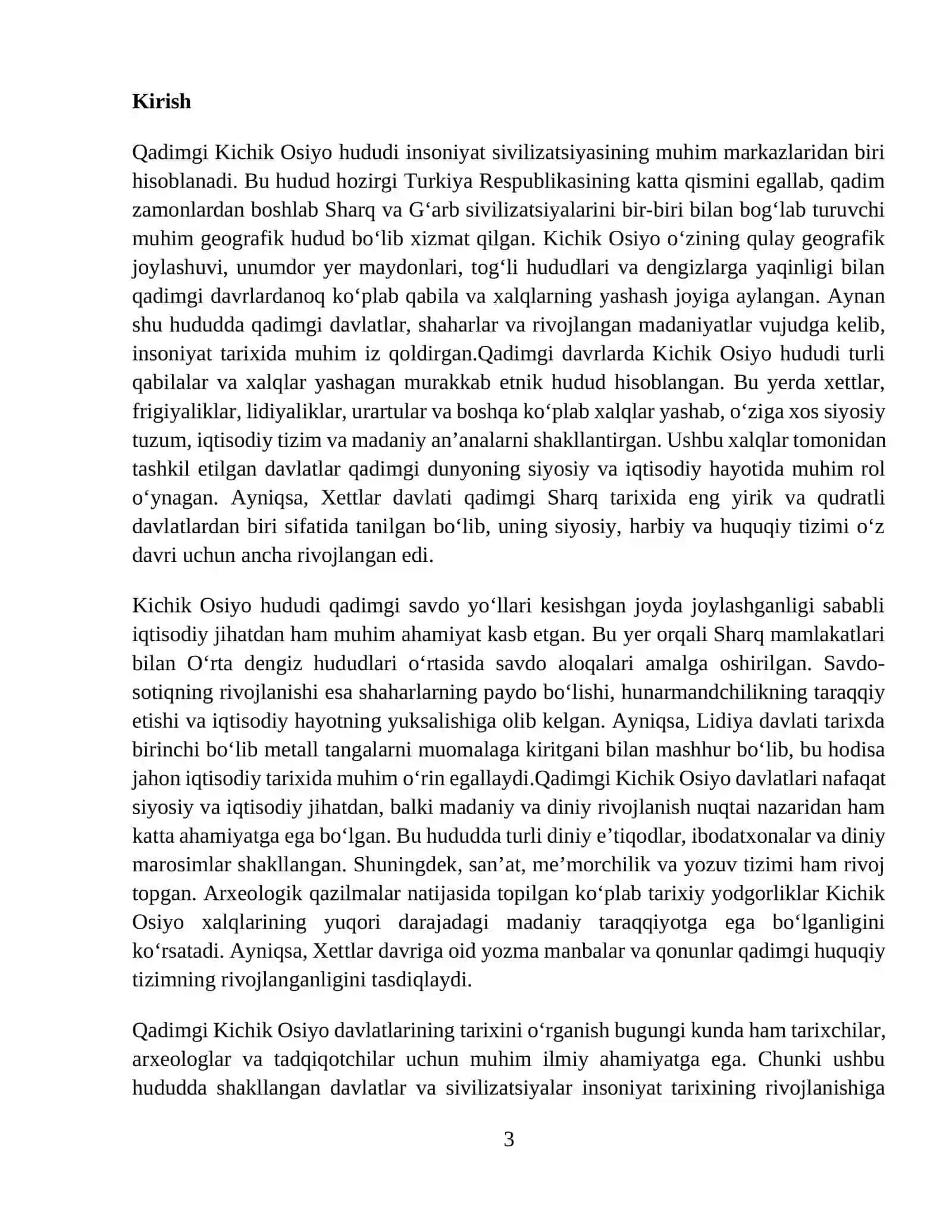 Qadimgi Kichik Osiyo davlatlari KURS ISHI 3