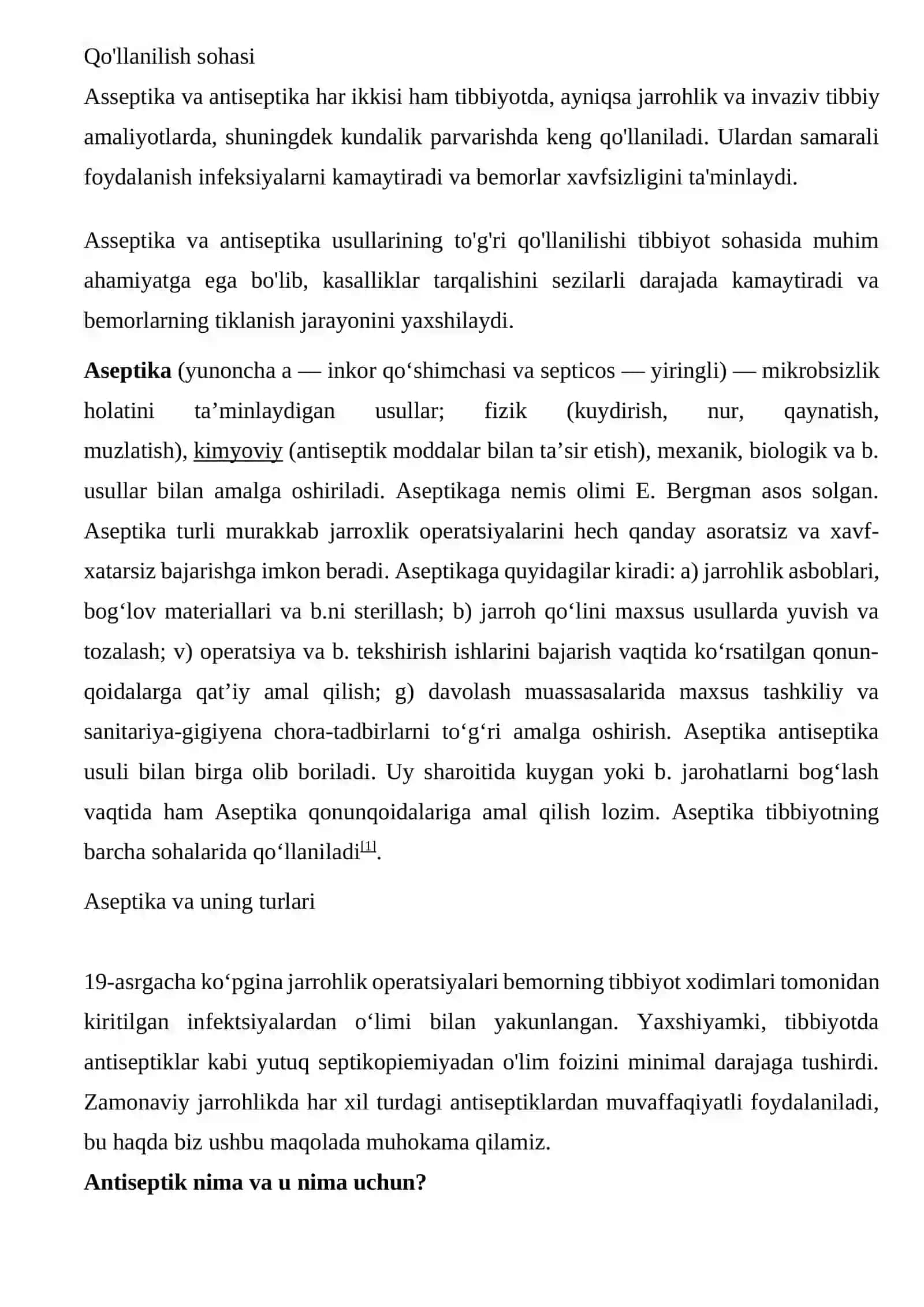 Asseptika va antiseptika umumiy qoidalari 3