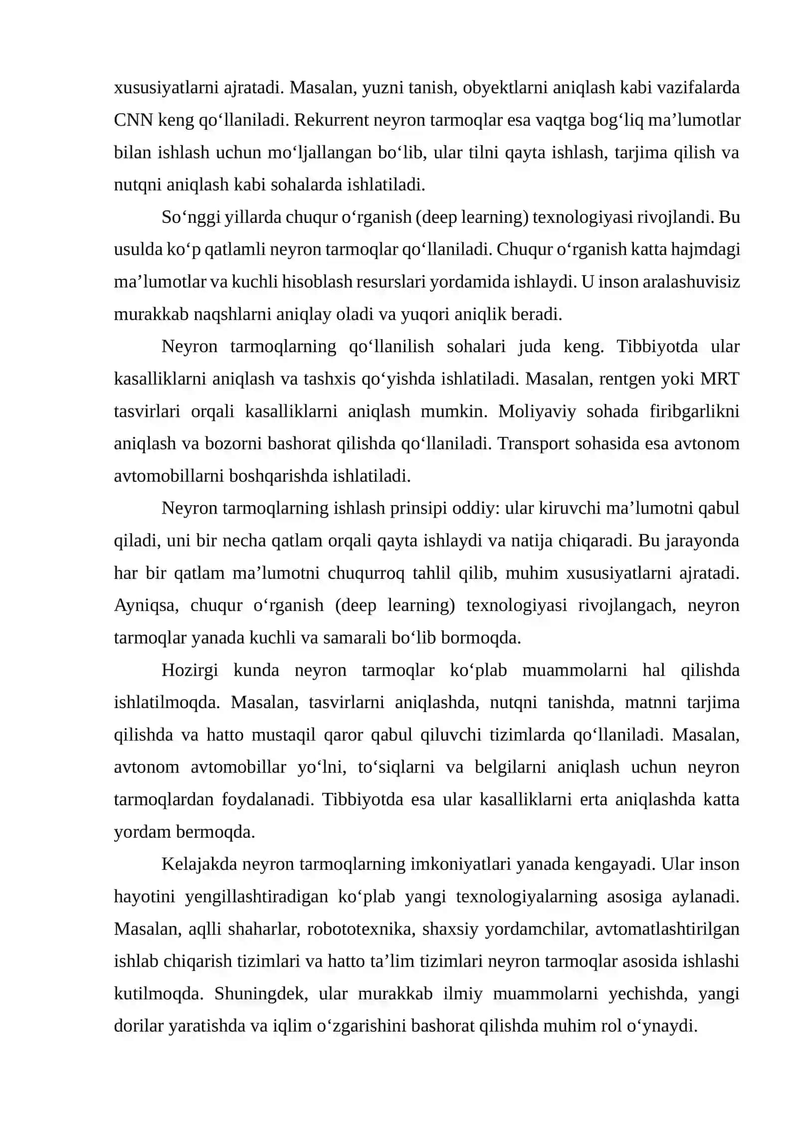 Neyron tarmoqlar va ularning kelajakdagi imkoniyatlari 3