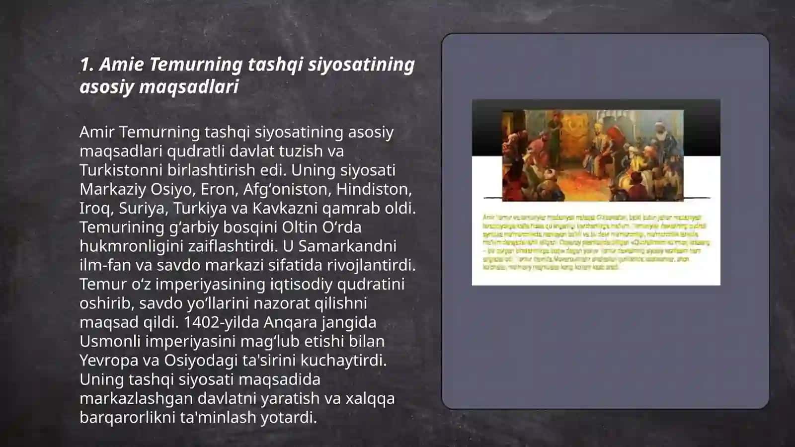 Amie Temurning Tashqi siyosati 3