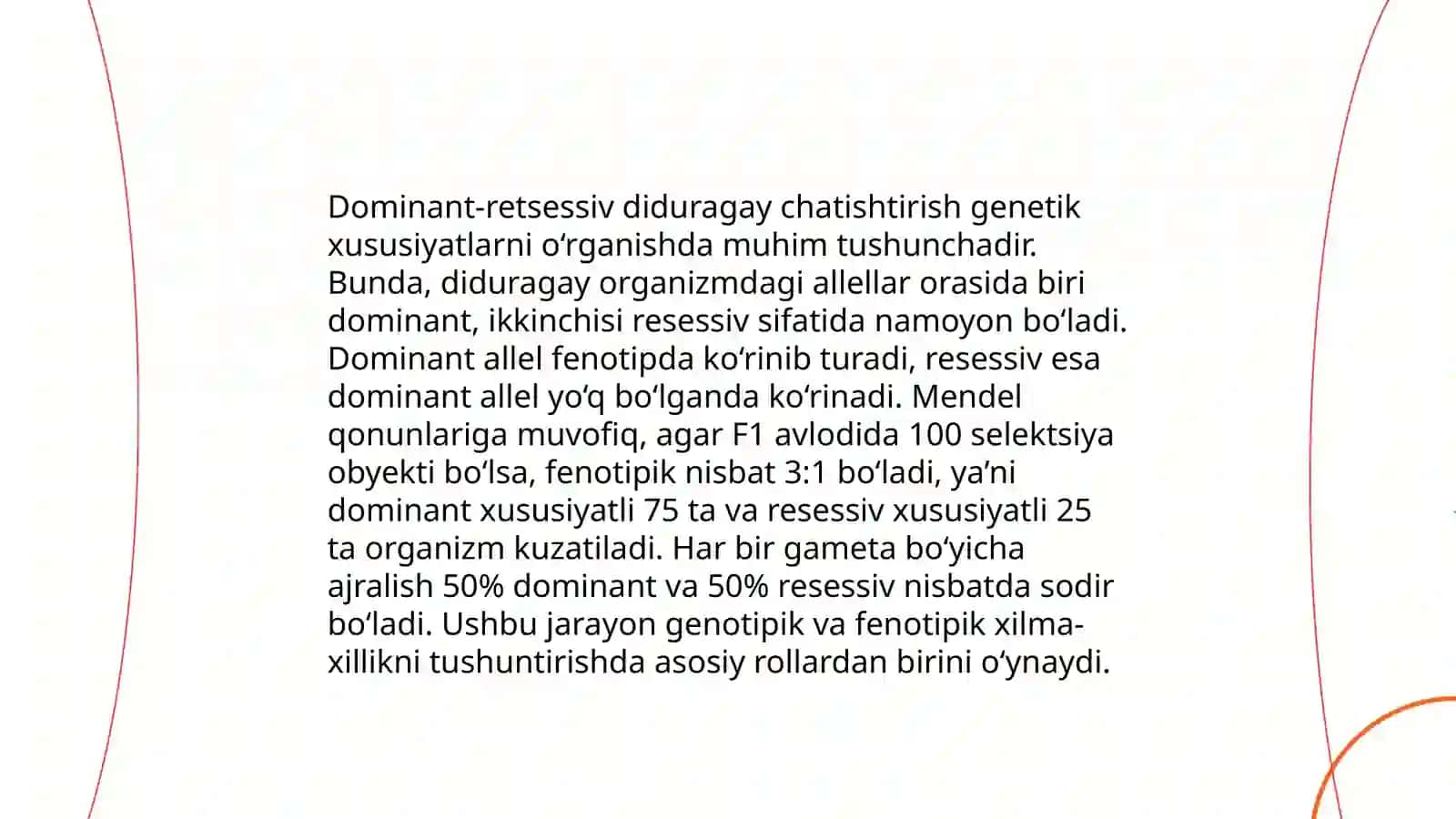 Dominant-retsessiv diduragay chatishtirish 3