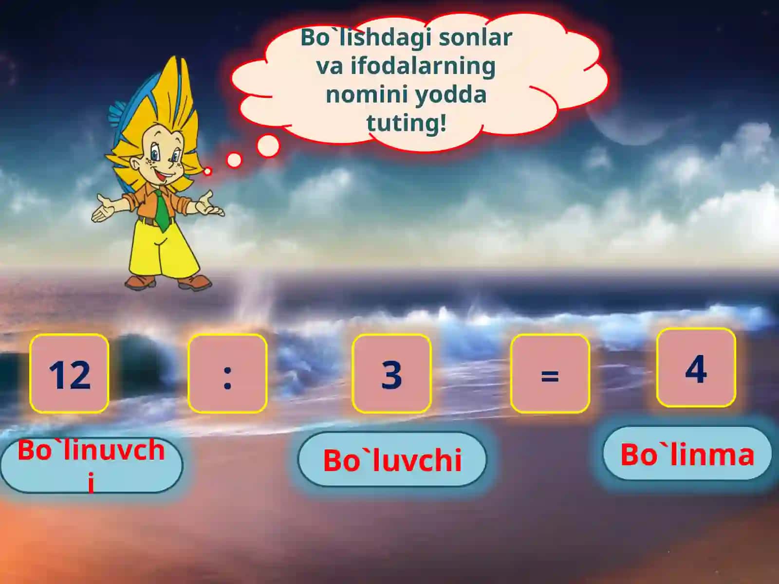 “Bo`linuvchi,bo`luvchi,bo`linma” 3