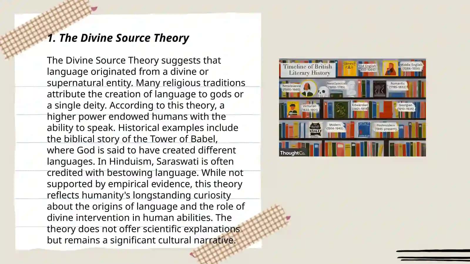 Theories of origin of the Language 3