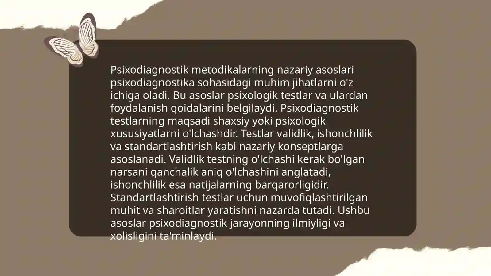 Psixodiagnostik metodikalarning psixometrik asoslari 3