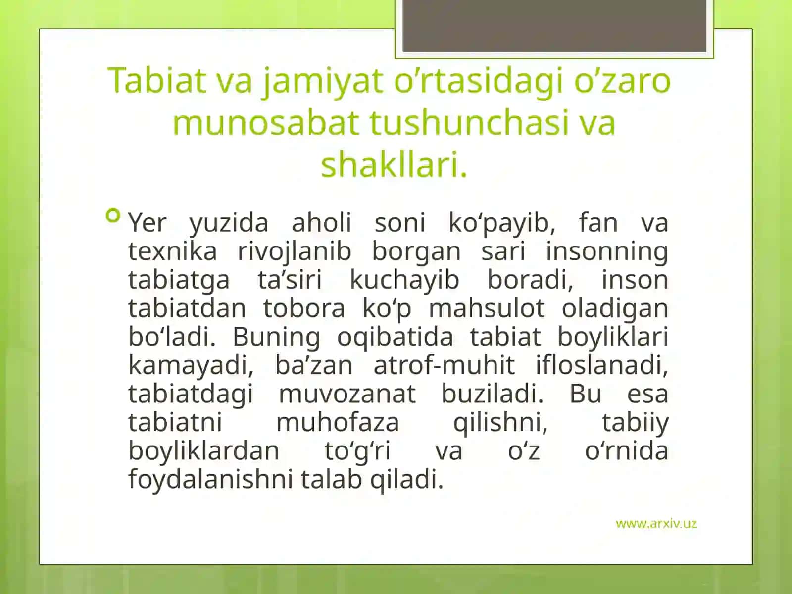 Insonning tabiatgata’siri 3