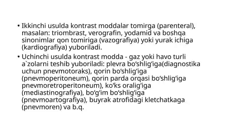 Kontrast moddalarni tekshirish 3
