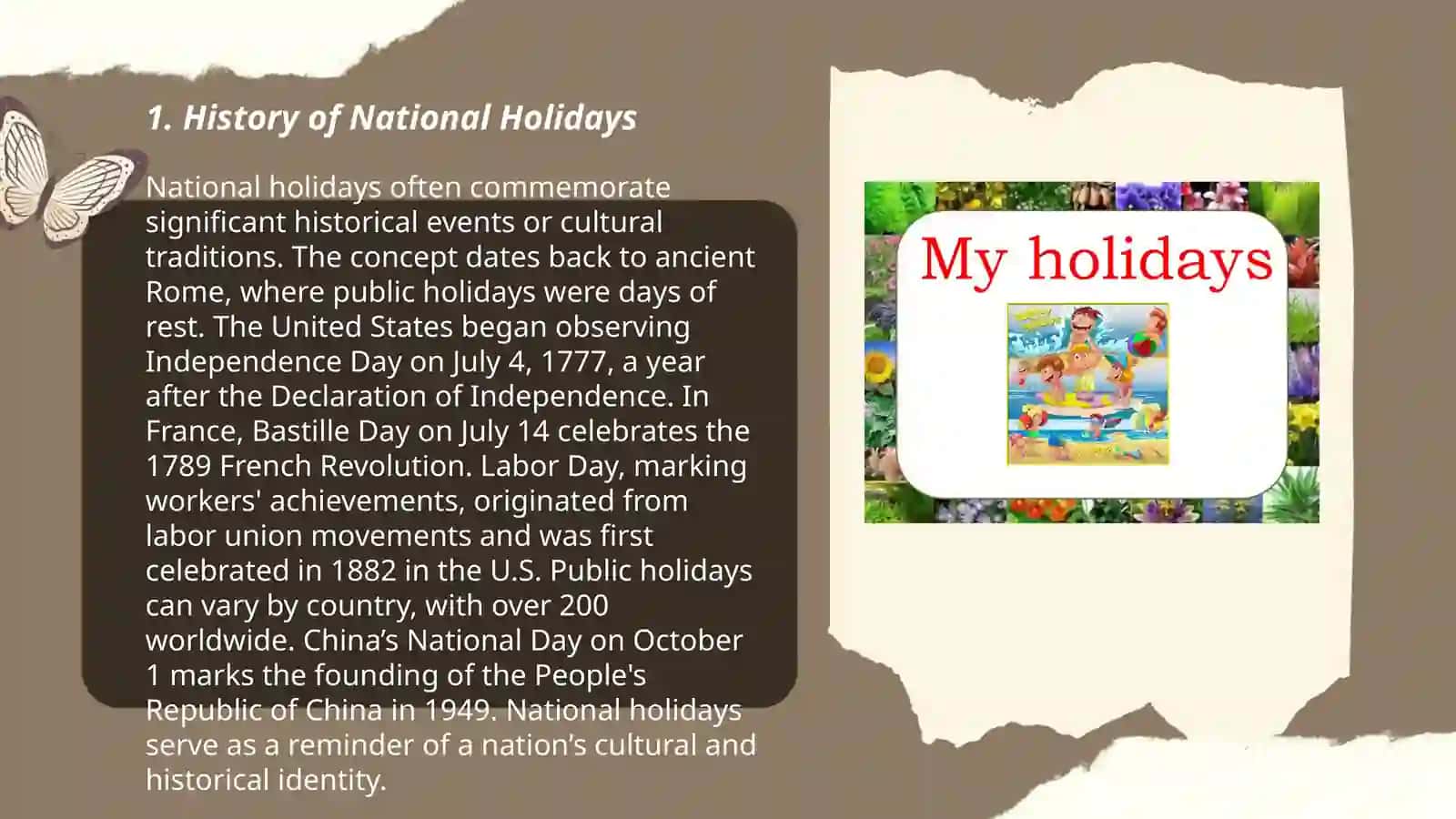 National holidays 3