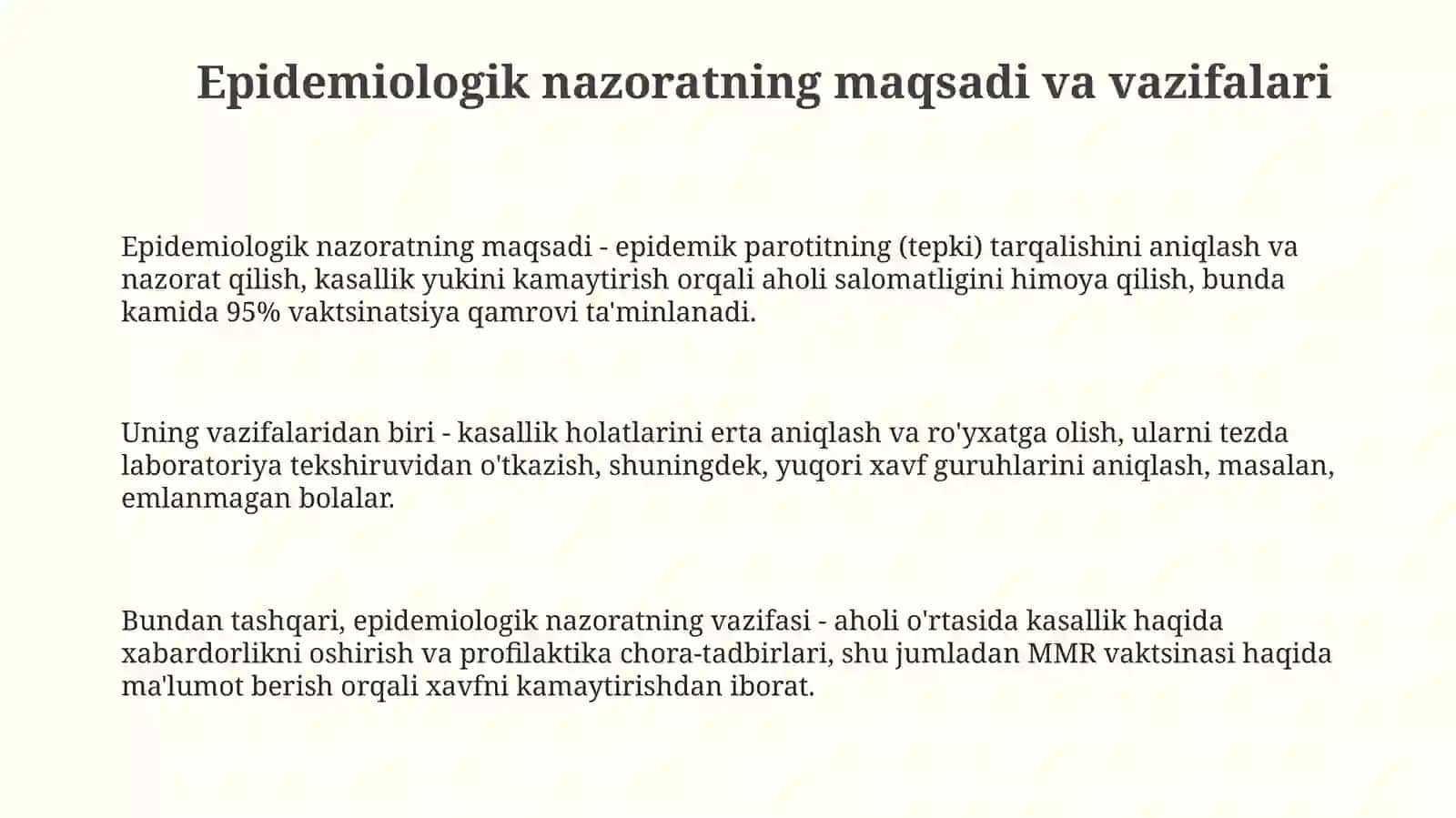 Epidemik parotitda epidemiologik nazoratni tashkillashtirish 3
