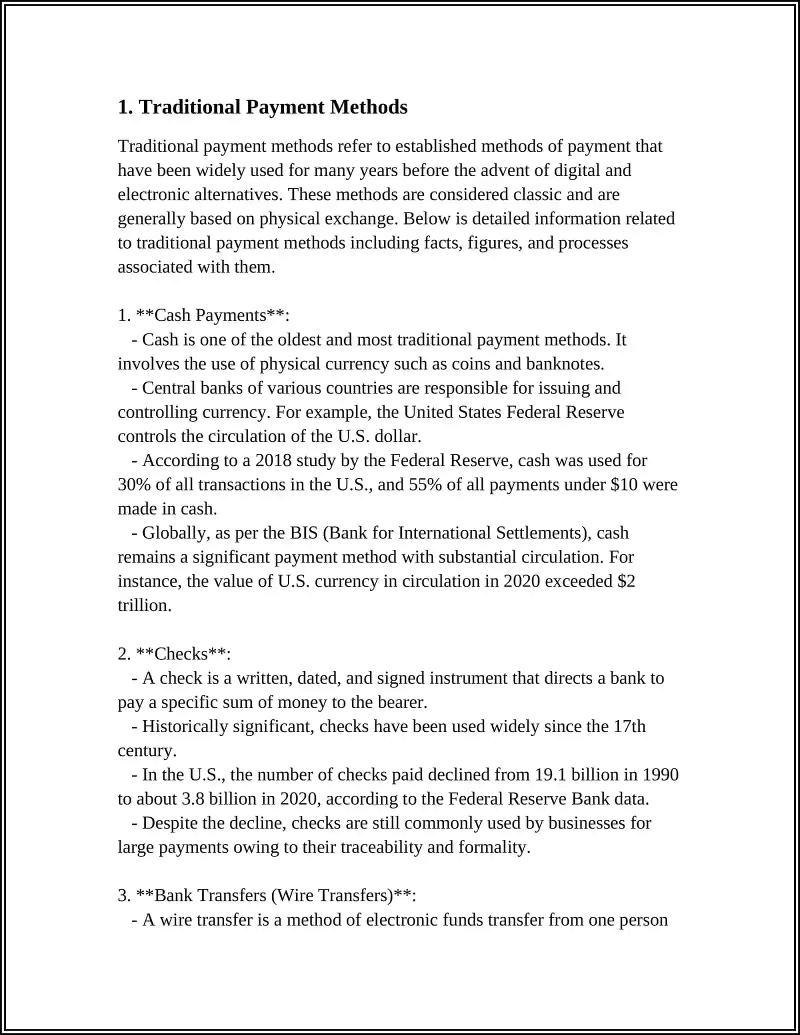 Traditional Payment Methods 3