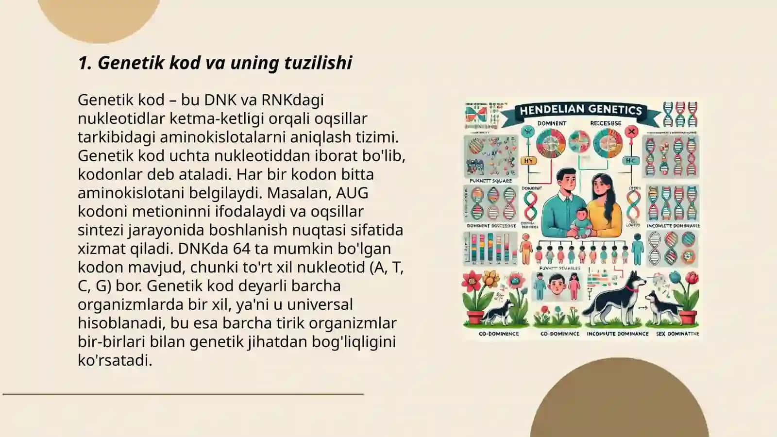 Genetik kod va uning tuzilishi 3