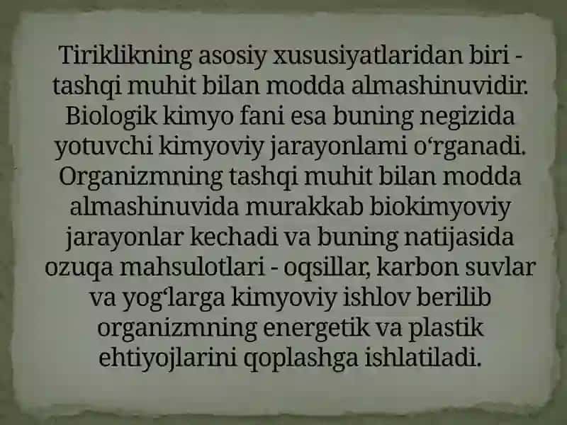 Hayvonlar biokimyosi 3