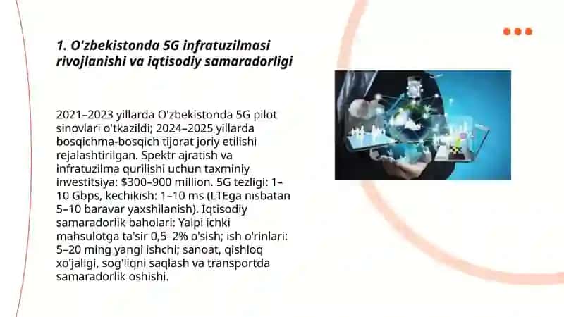 O'zbekistonda tarmoq texnalogiyalari rivojlanishi va iqtisodiyotdagi samaradorligi 3