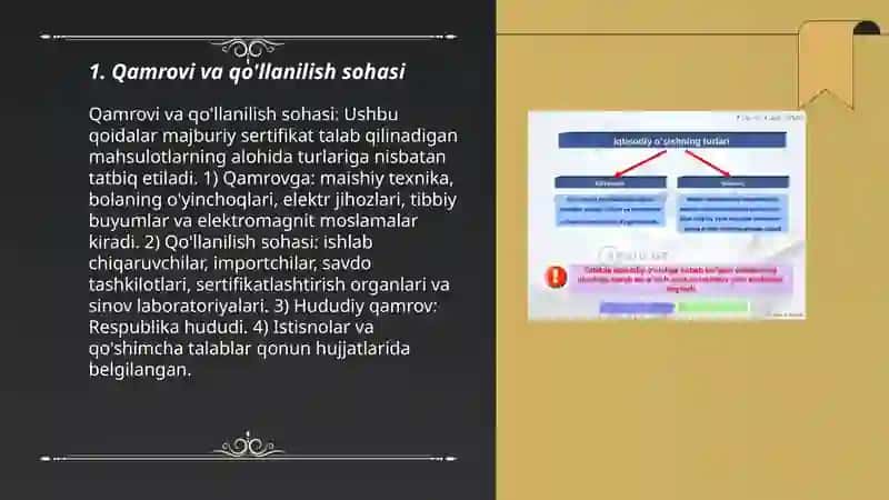 Mahsulotlarning sertifikatlash qoidalari 3