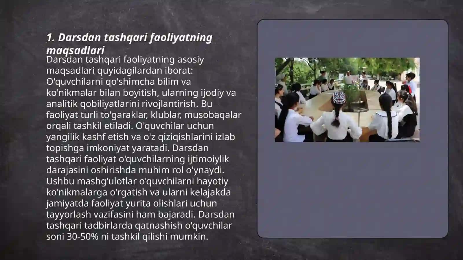 Darsdan tashqari ishlarni tashkil qilish metodikasi 3