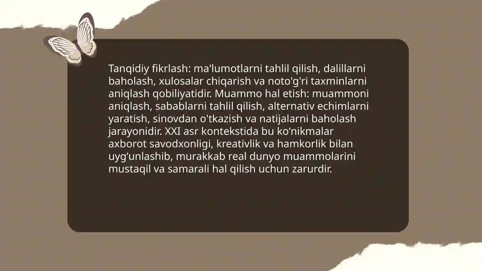 XXI asr koʻnikmalari tavsifi 3