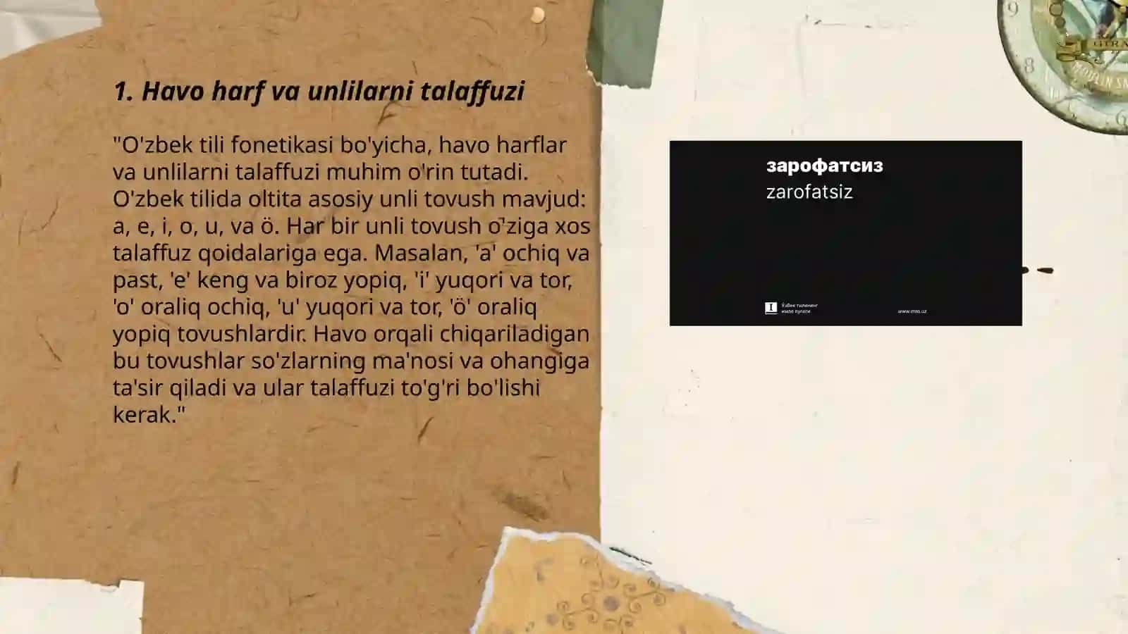 Ozbek tilining orfoepiyasi va asosiy imlo qoidalari 3