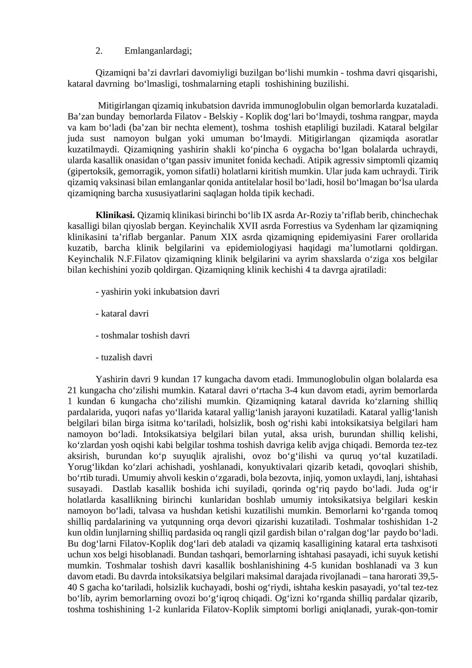 Qizamiq Kasalligi 3