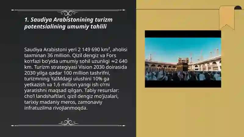 Saudiya Arabistonining turizm potentsiali 3