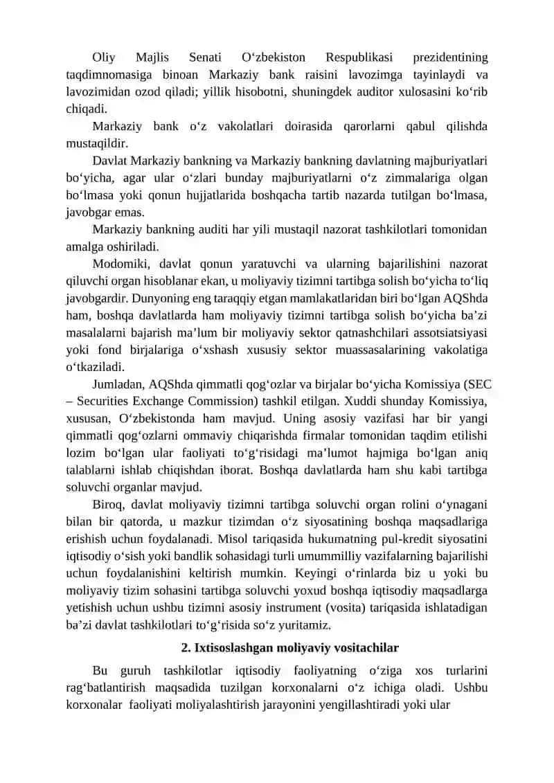 Zamonaviy(Amaliy) moliyaviy tashkilotlar 3