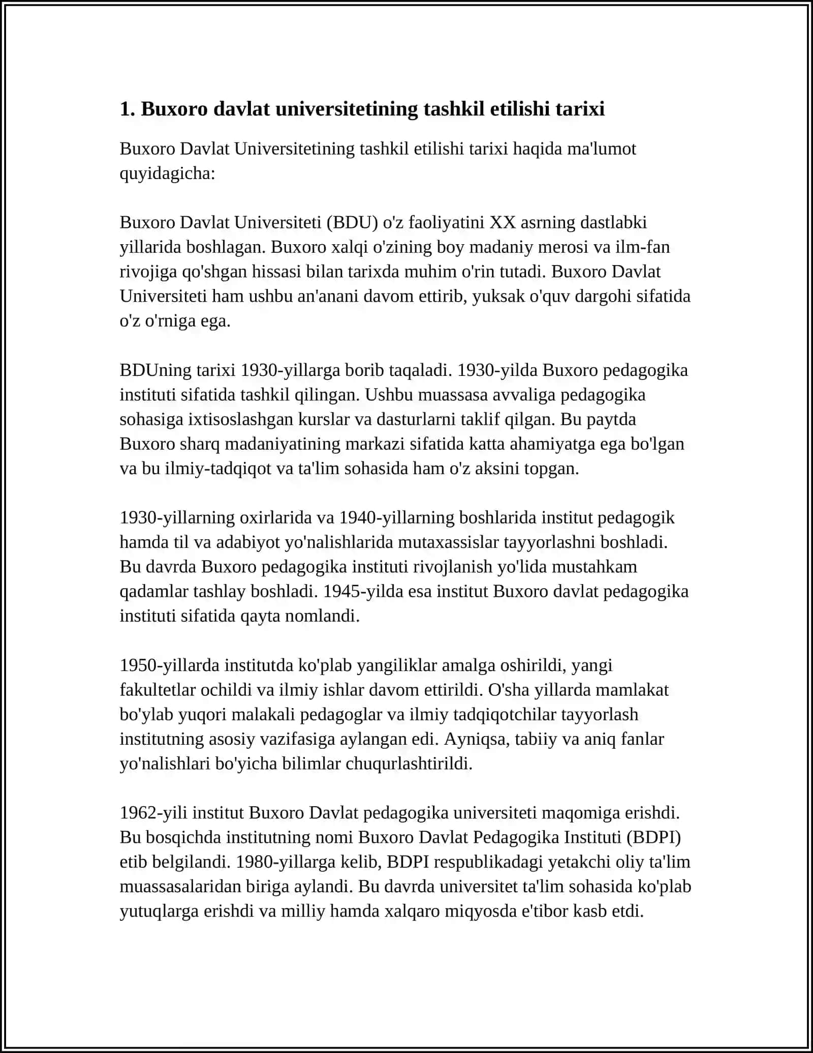 Buxoro Davlat Universiteti Tarixi 3