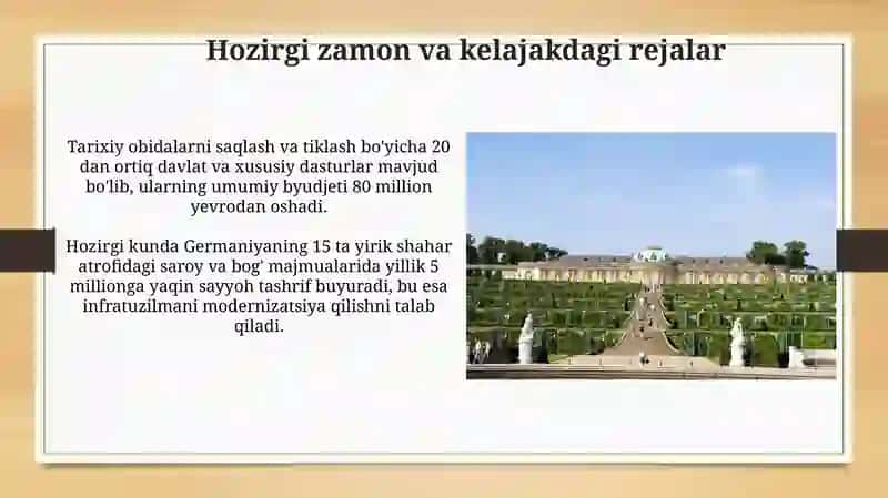 Germaniya shaharlari atrofidagi saroy va park majmualari 3